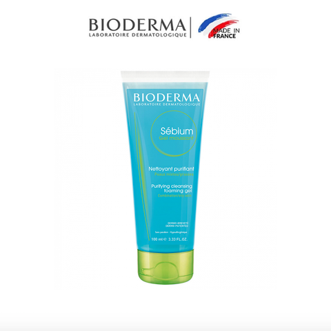  Gel rửa mặt ngăn ngừa mụn cho da dầu hoặc da hỗn hợp Bioderma Sebium Gel Moussant 100ml 