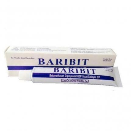  Thuốc bôi Baribit điều trị viêm da dị ứng, vảy nến, chàm (eczema), viêm da tróc vẩy khác (15g). 