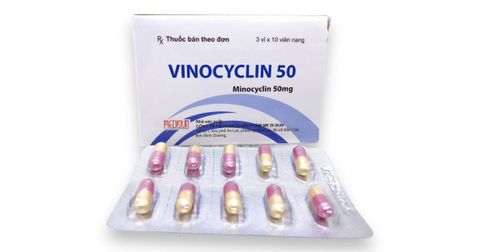  Viên Vinocylin 50mg ( Minocyclin ) điều trị mụn trứng cá. 