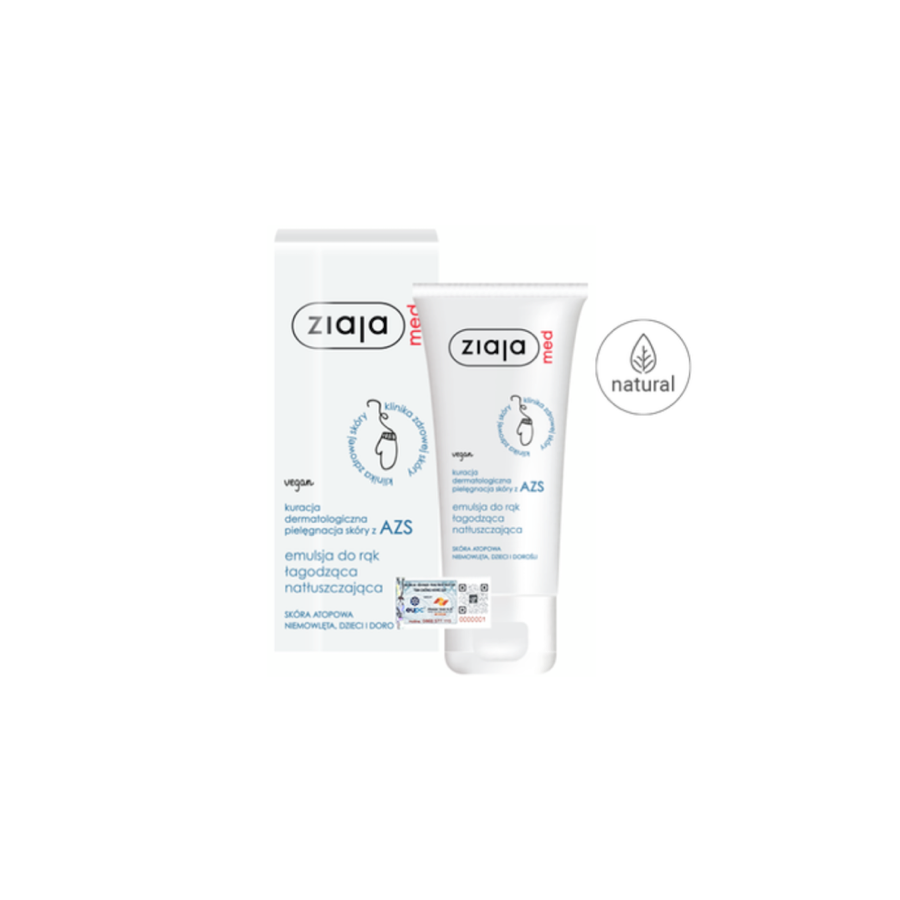  Nhũ tương dịu nhẹ - dưỡng ẩm toàn thân Ziaja Med Kuracja Dermatologiczna AZS 100ml 