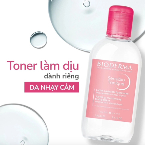  Dung dịch cân bằng dưỡng ẩm và làm dịu da dành cho da nhạy cảm Bioderma Sensibio Tonique 250ml 