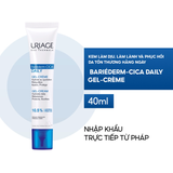  Kem làm dịu, làm lành và phục hồi da tổn thương Uriage Bariederm Cica Daily Gel Creme 40ml 