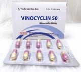  Viên Vinocylin 50mg ( Minocyclin ) điều trị mụn trứng cá. 