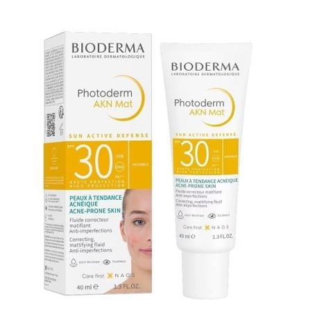  Kem chống nắng Bioderma Photoderm AKN Mat SPF30 dành cho da dầu, mụn 40ml 