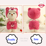  Gấu bông lena copslay, gấu teddy mặt yếm đội mũ 