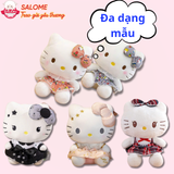  Gấu Bông Hello Kitty Mặc Váy Caro Hồng Đen Dễ Thương 