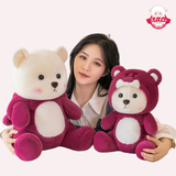  Gấu bông lena ngồi đội nón gấu dâu đáng yêu 