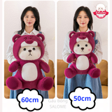  Gấu bông lena ngồi đội nón gấu dâu đáng yêu 