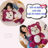  Gấu bông lena ngồi đội nón gấu dâu đáng yêu 