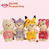  Gấu bông lena copslay, gấu teddy mặt yếm đội mũ 