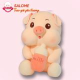  Gấu bông heo ôm bình sữa 