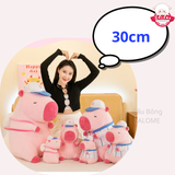  Gấu Bông Chuột Lang Nước Capybara  Mặc Áo Bóng Chày Màu Hồng 