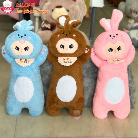  Gấu bông Baby Three Thỏ bé ba dễ thương SALOME có KHOÁ KÉO 