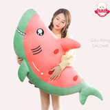  Gấu bông cá mập dưa hấu tròn màu xanh - đỏ 