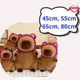  Gấu bông capybara nón gấu dâu 