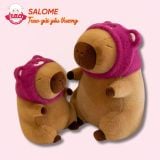  Gấu bông capybara nón gấu dâu 