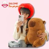  Gấu bông capybara đội mũi dâu 