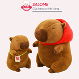 Gấu bông capybara đội mũi dâu 