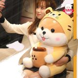  Gấu bông chó Shiba đội nón hổ 