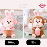  Gấu bông khỉ ôm bình sữa 
