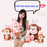 Gấu bông khỉ ôm bình sữa 