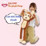  Gấu bông khỉ dài thêu chuối 
