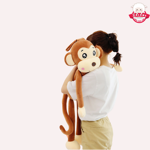  Gấu bông khỉ dài thêu chuối 