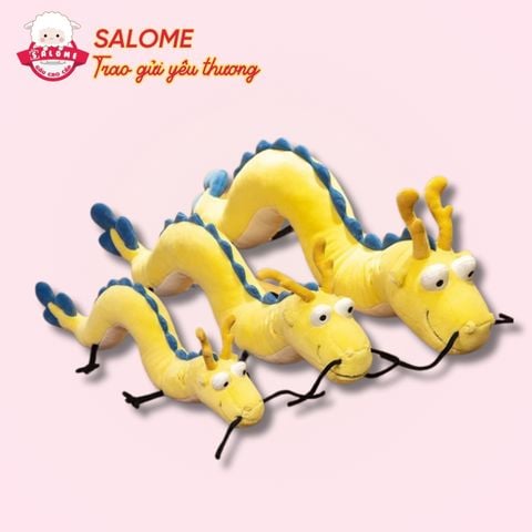 Gấu bông rồng vàng vô tri rồng hoạt hình bố rồng