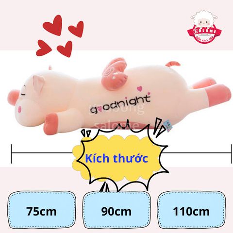  Gấu bông heo cánh tim Goognight 