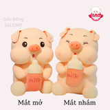  Gấu bông heo ôm bình sữa 