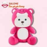  Gấu bông lena ngồi đội nón gấu dâu đáng yêu 
