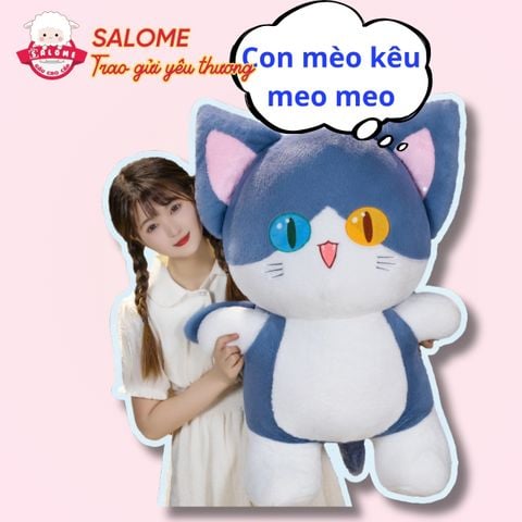 Gấu bông mèo cá mập Xanh mắt hai màu