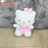  Gấu Bông Hello Kitty Mặc Váy Caro Hồng Đen Dễ Thương 