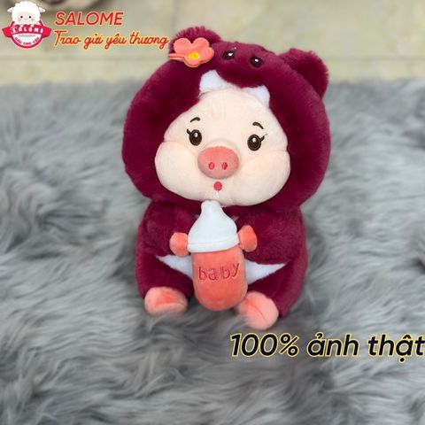  Gấu bông ôm bình sữa 30cm- 40cm 