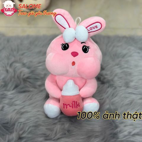  Gấu bông ôm bình sữa 30cm- 40cm 