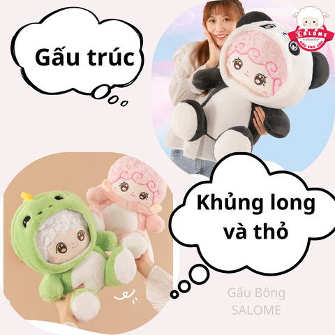  Gấu bông baby three cosplay cừu thỏ gấu trúc 