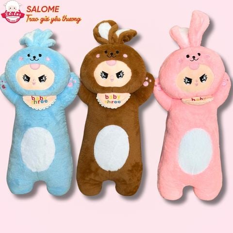 Gấu bông Baby Three Thỏ bé ba dễ thương SALOME có KHOÁ KÉO