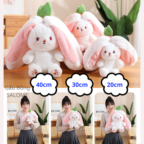  Gấu bông thỏ dâu, thỏ cà rốt 