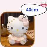  Gấu Bông Hello Kitty Mặc Váy Caro Hồng Đen Dễ Thương 
