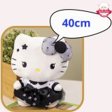  Gấu Bông Hello Kitty Mặc Váy Caro Hồng Đen Dễ Thương 
