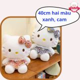  Gấu Bông Hello Kitty Mặc Váy Caro Hồng Đen Dễ Thương 