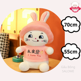  Gấu Bông Con Mèo Đội Mũ Thỏ 