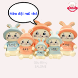  Gấu Bông Con Mèo Đội Mũ Thỏ 