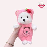  Gấu bông teddy mặc yếm dâu 30cm 