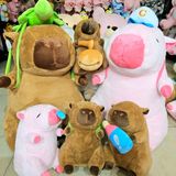  Gấu Bông Chuột Lang Nước Capybara Hồng Chảy Mũi 
