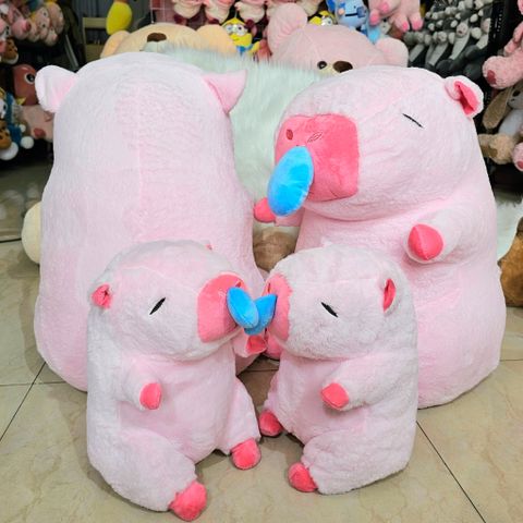  Gấu Bông Chuột Lang Nước Capybara Hồng Chảy Mũi 