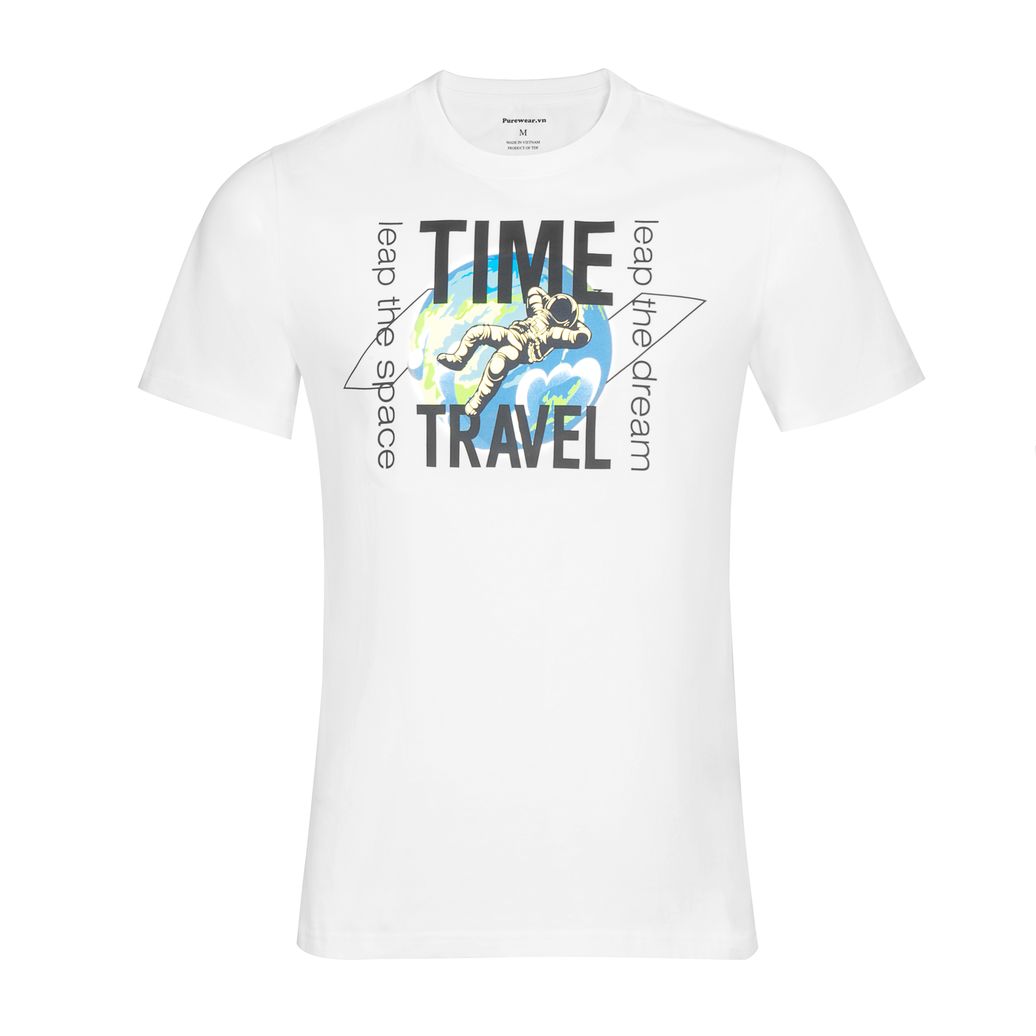  Áo thun nam cao cấp ALLPURE Space Print T-Shirt - White 