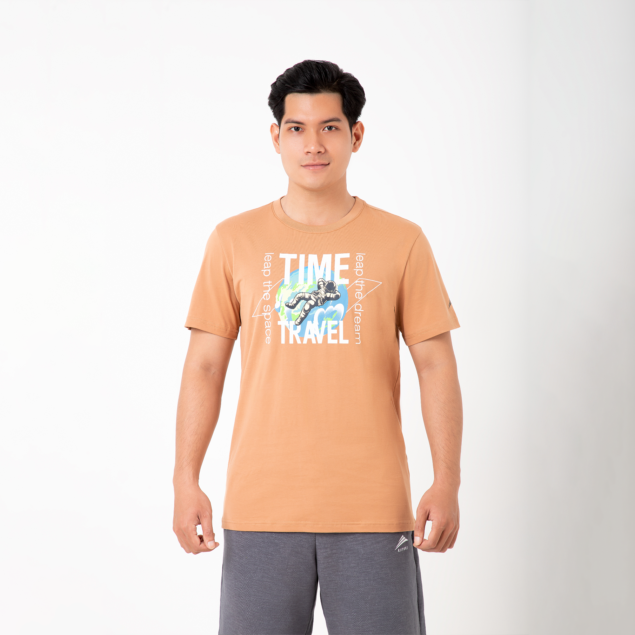  Áo thun nam cao cấp ALLPURE Space Print T-Shirt - Brown 