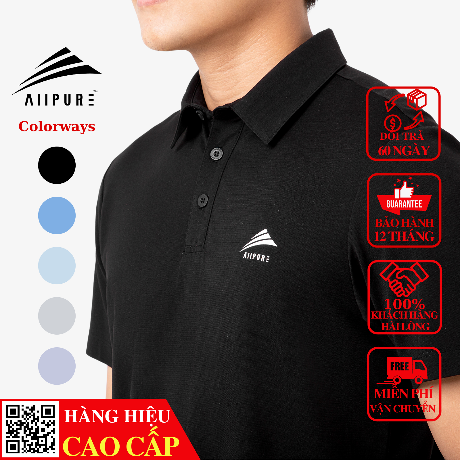 Áo Thun Polo Nam Cao Cấp Cổ Sơ Mi Màu Trắng 100 Cotton Hàng Hiệu Pologo  Chính Hãng  Pologo