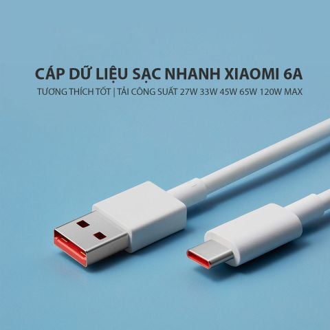  Cáp Type C dữ liệu sạc nhanh Xiaomi 6A ( Max 120W) 